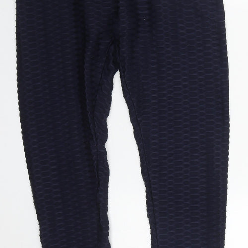 Preworn Womens Blue  Polyester Carrot Leggings Size S L26 in
