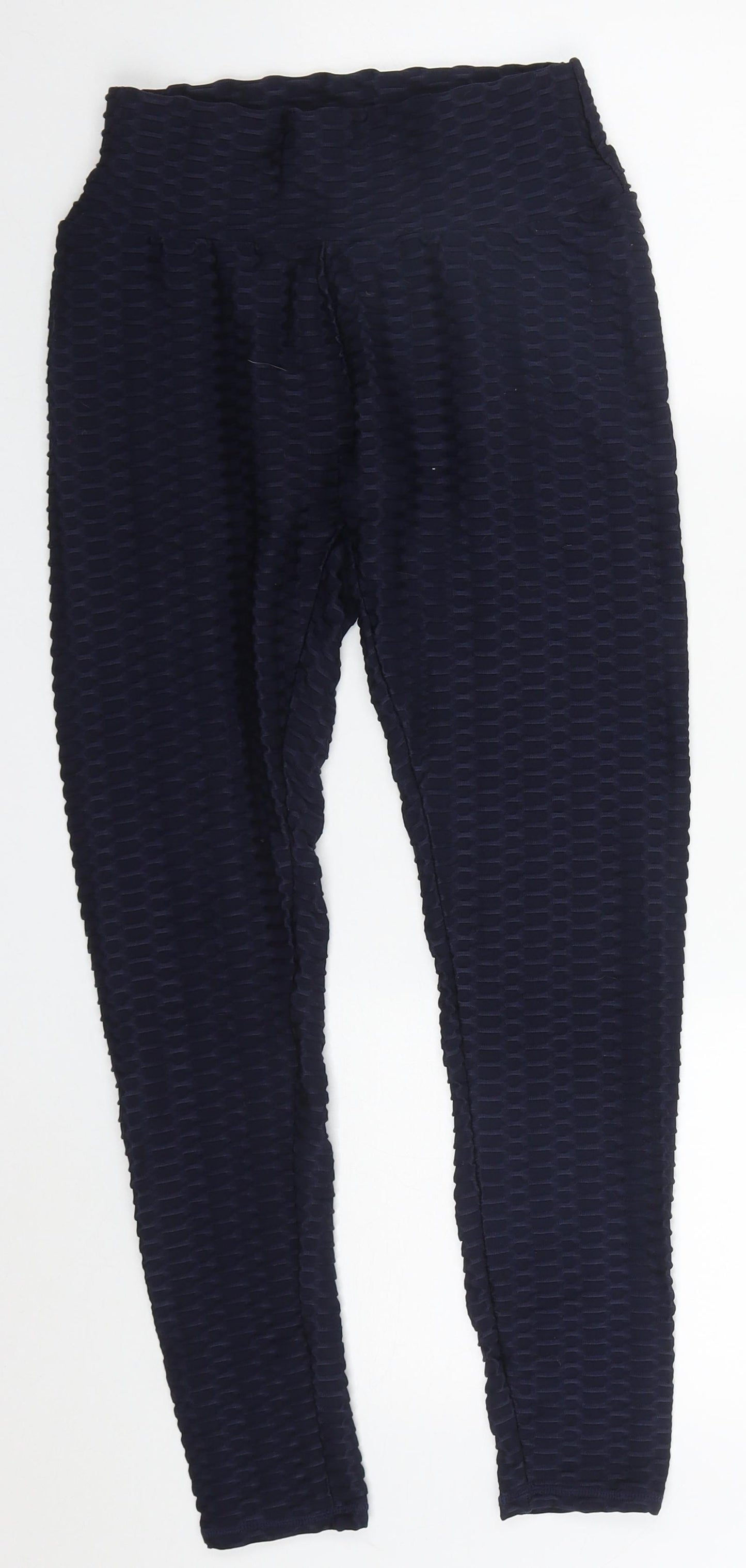 Preworn Womens Blue  Polyester Carrot Leggings Size S L26 in