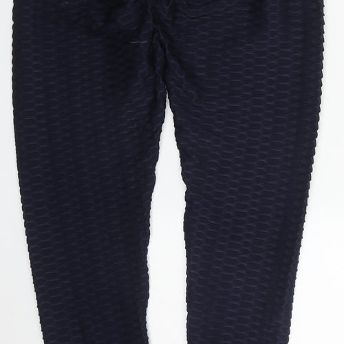 Preworn Womens Blue  Polyester Carrot Leggings Size S L26 in