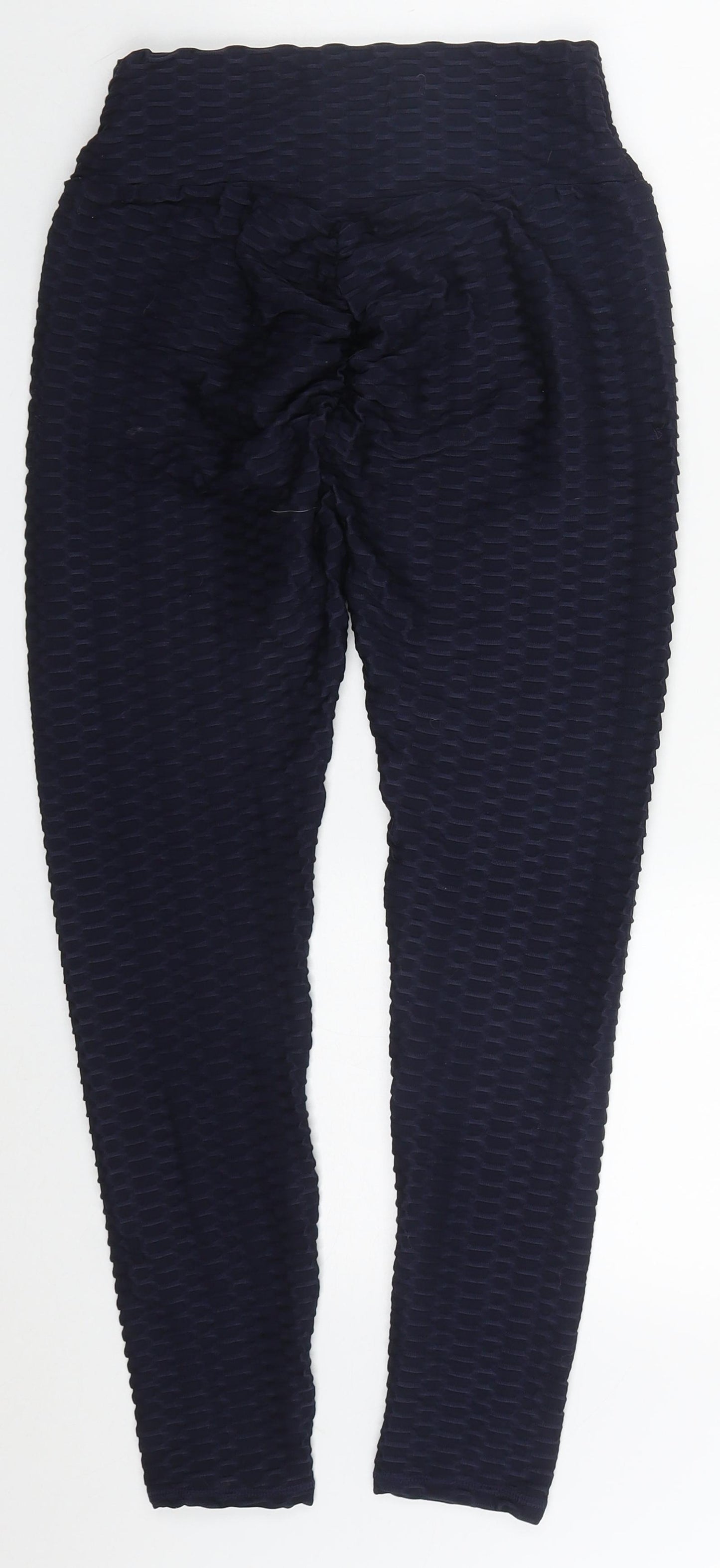 Preworn Womens Blue  Polyester Carrot Leggings Size S L26 in