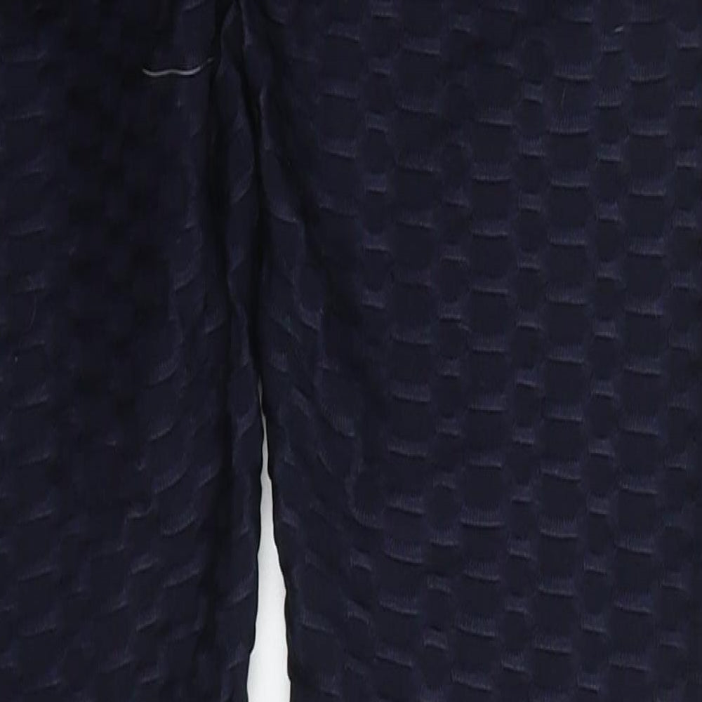 Preworn Womens Blue  Polyester Carrot Leggings Size S L26 in
