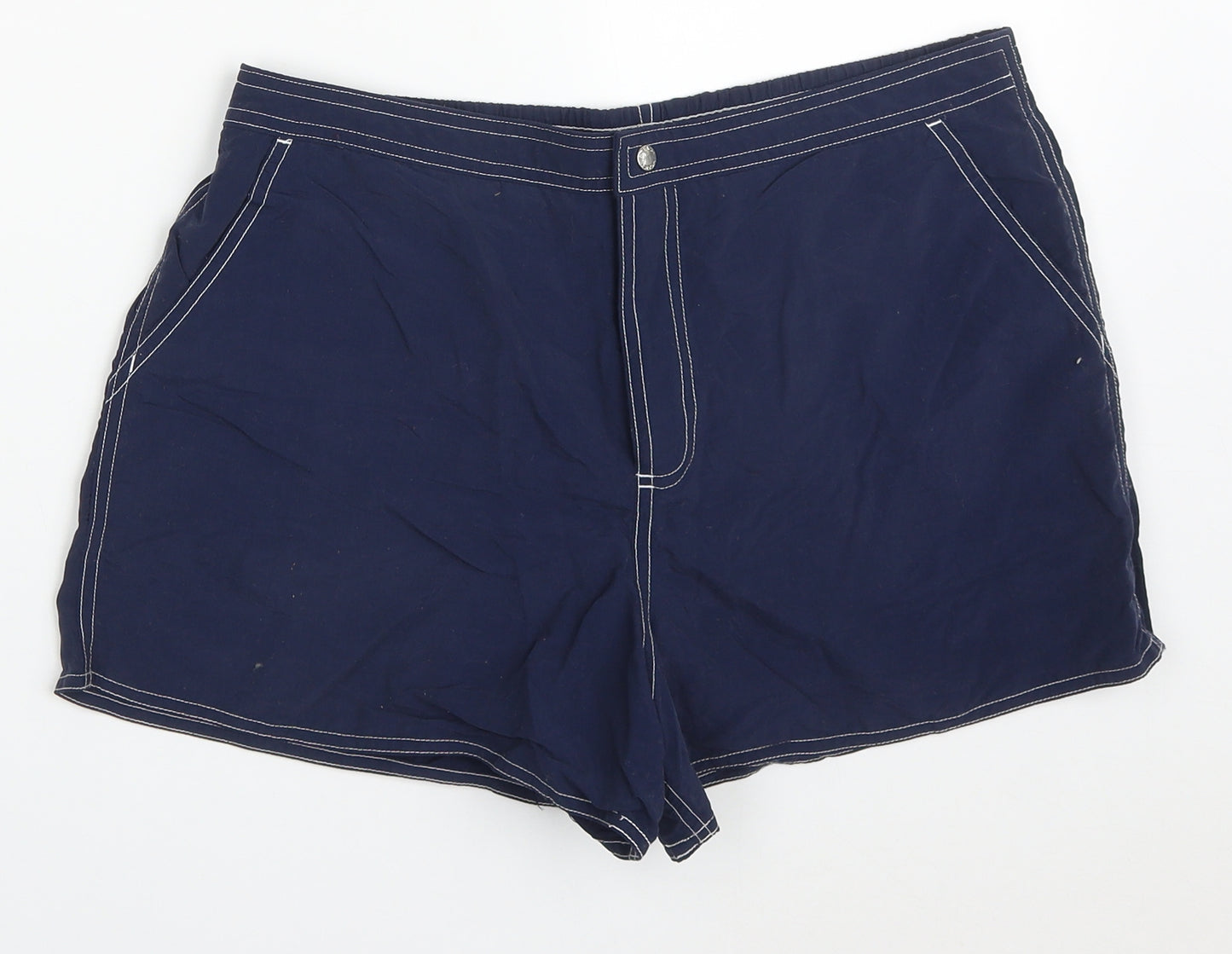 Beach House Womens Blue  Nylon Mom Shorts Size 12 L3 in Regular Button