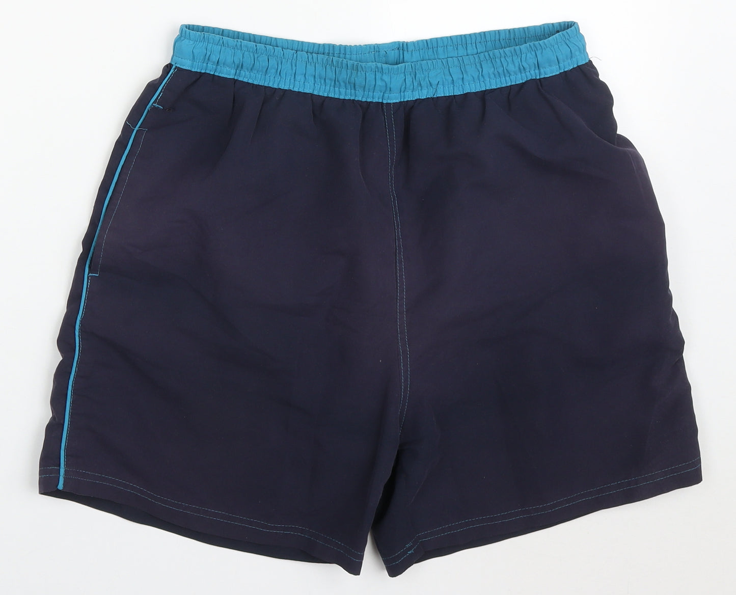 Dunnes Mens Blue  Polyester Athletic Shorts Size M  Regular  - Swim Shorts