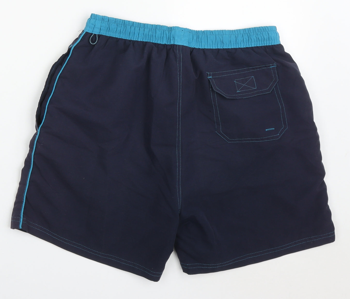 Dunnes Mens Blue  Polyester Athletic Shorts Size M  Regular  - Swim Shorts