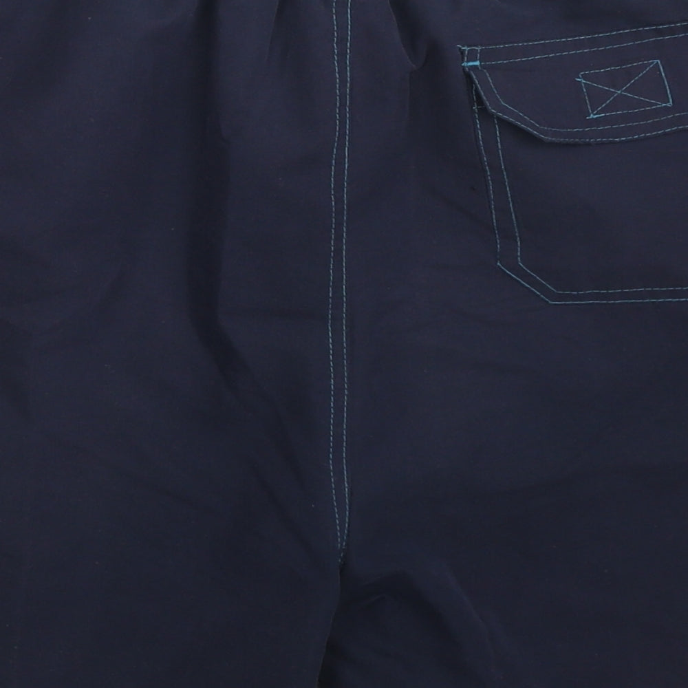 Dunnes Mens Blue  Polyester Athletic Shorts Size M  Regular  - Swim Shorts