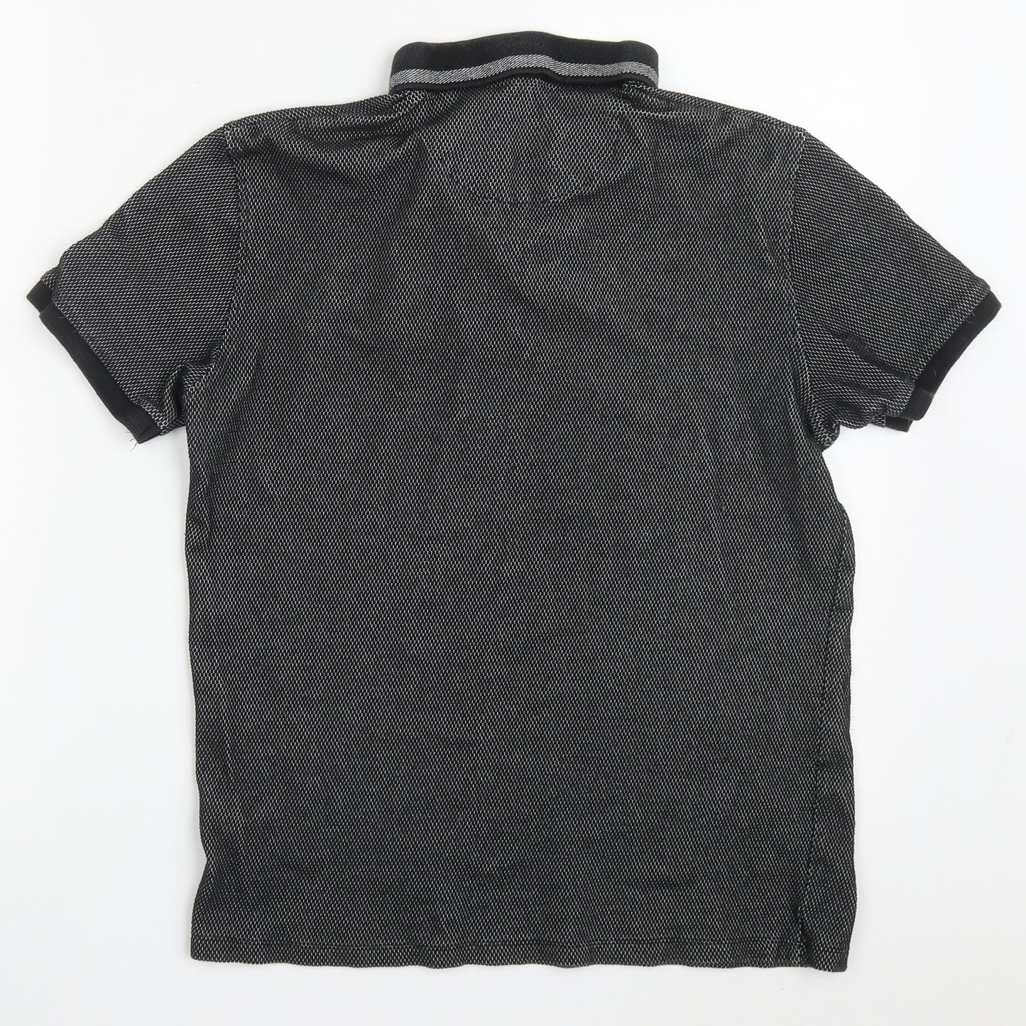 Primark Mens Grey  Cotton  Polo Size M Collared Pullover