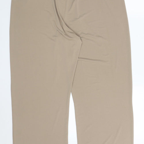 Nightingales Womens Brown  Polyester Trousers  Size 18 L28.5 in Regular