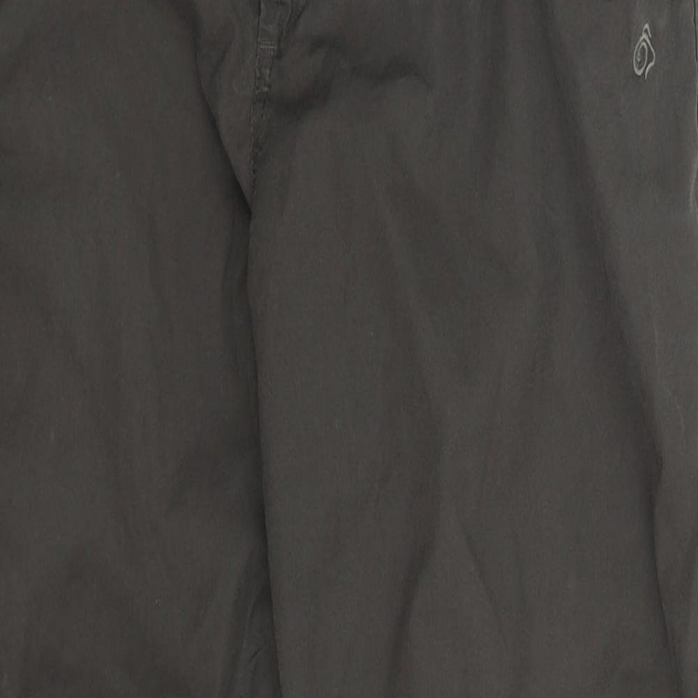 Craghoppers Mens Grey  Polyester Cargo Trousers Size 32 L29 in Regular Button