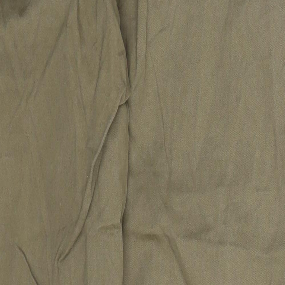 BHS Mens Green  Cotton Trousers  Size 32 L29 in Regular Button