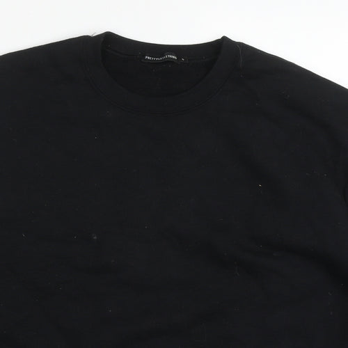 PRETTYLITTLETHING Womens Black  Cotton Pullover Sweatshirt Size S  Pullover - Los Angeles Calabasas