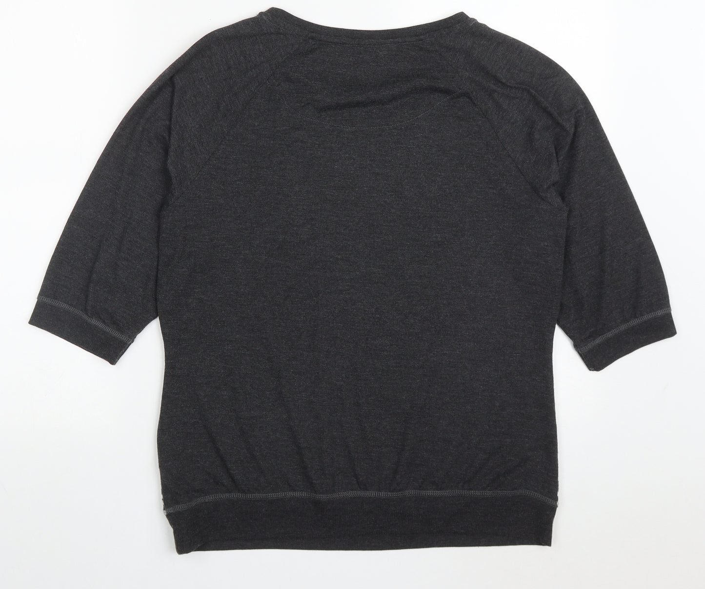 Marks and Spencer Womens Grey  Polyester Pullover Sweatshirt Size 16  Pullover