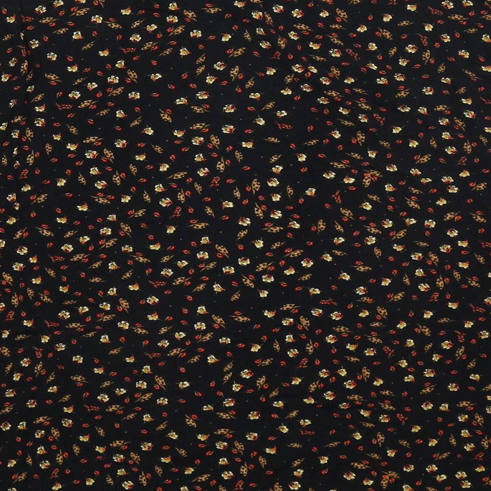H&M Womens Multicoloured Floral Viscose Basic Blouse Size 16 Round Neck