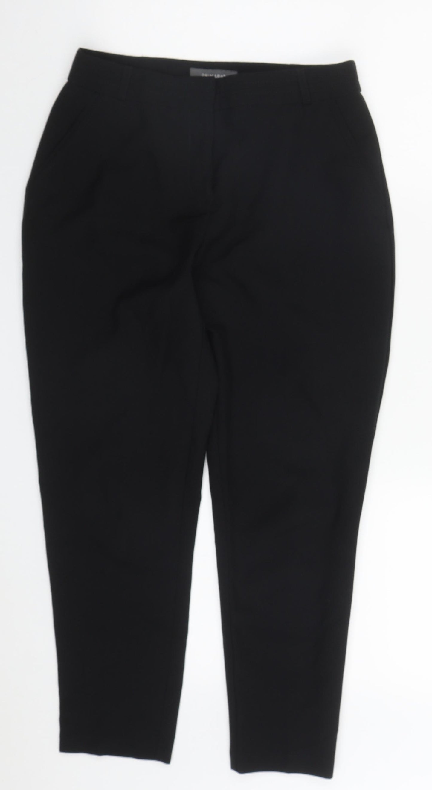 Primark Womens Black  Polyester Trousers  Size 8 L24 in Regular Hook & Eye