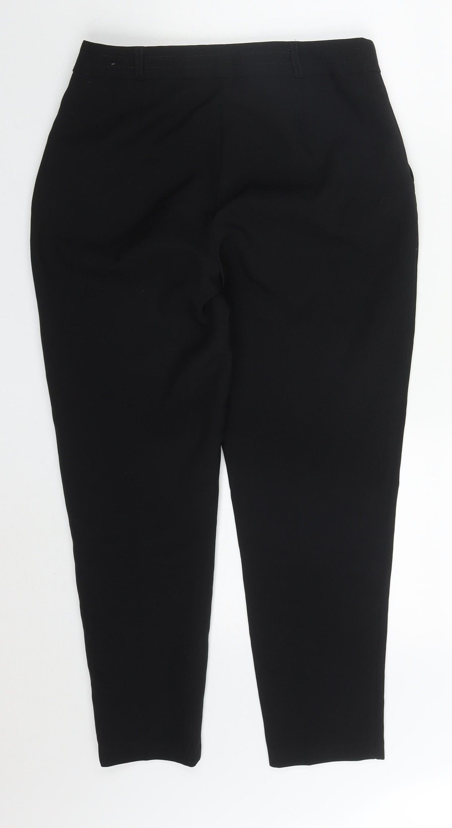 Primark Womens Black  Polyester Trousers  Size 8 L24 in Regular Hook & Eye