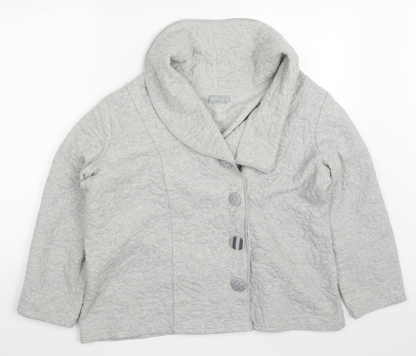 Per Una Womens Grey   Jacket  Size XL  Button