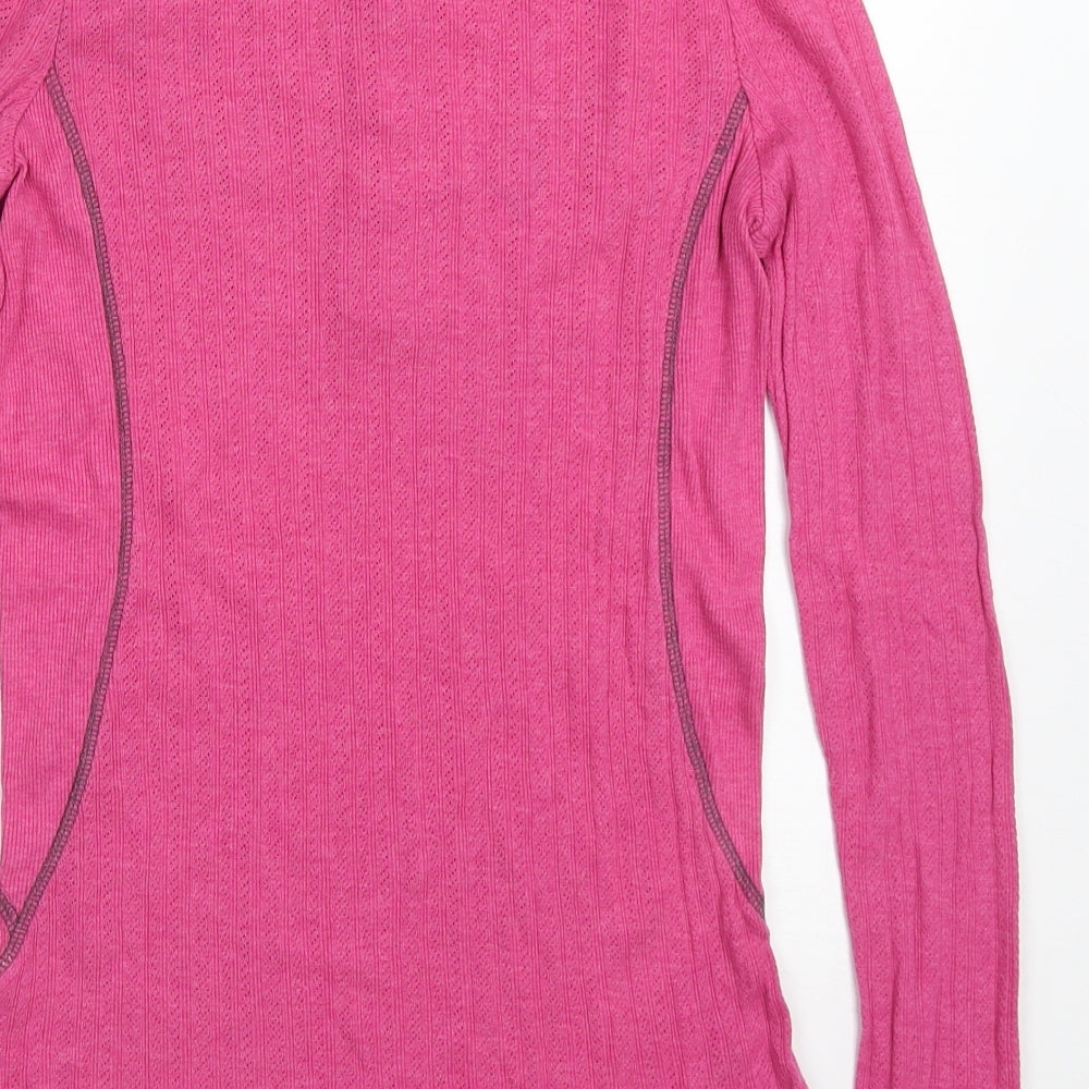 Topshop Womens Pink Solid Cotton Top Pyjama Top Size 12