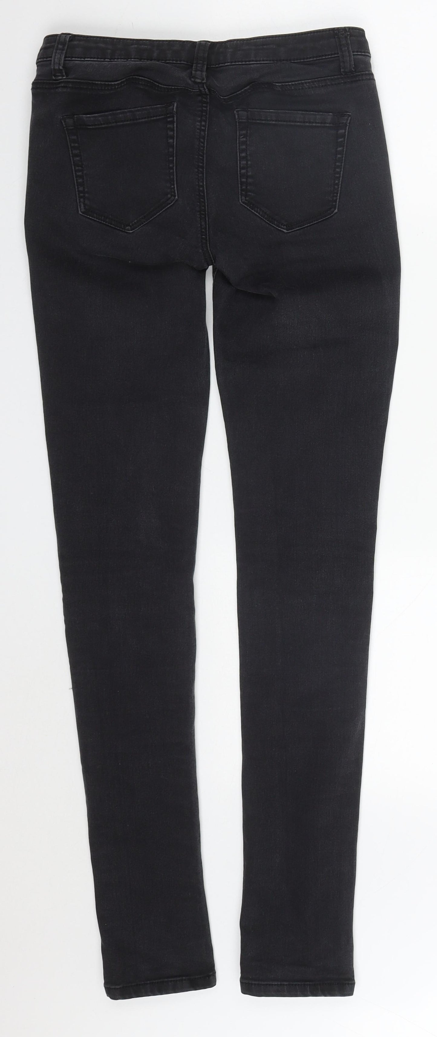 Denim Co Womens Black  Cotton Skinny Jeans Size 8 L31 in Regular Button