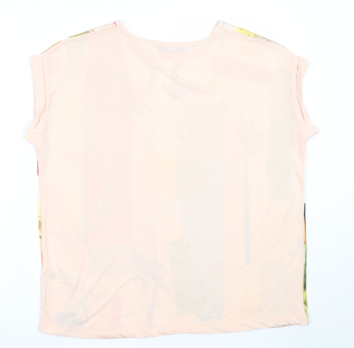 Dunnes Stores Womens Pink  Polyester Basic T-Shirt Size M Round Neck