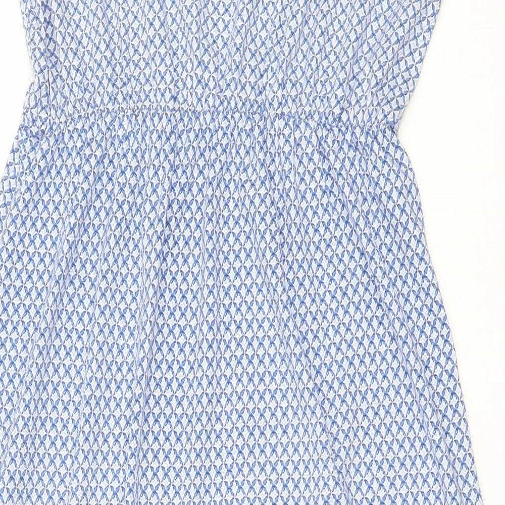 ESMARA Womens Blue  Polyester Fit & Flare  Size M  Round Neck