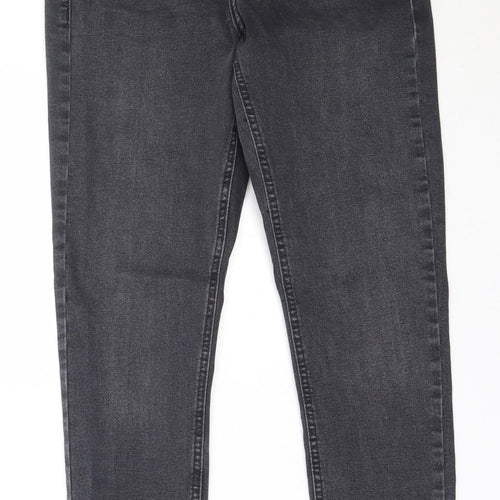 Topshop Womens Black  Cotton Skinny Jeans Size 26 in L30 in Regular