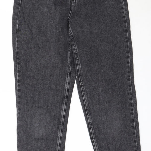 Topshop Womens Black  Cotton Mom Jeans Size 28 in L26.5 in Regular