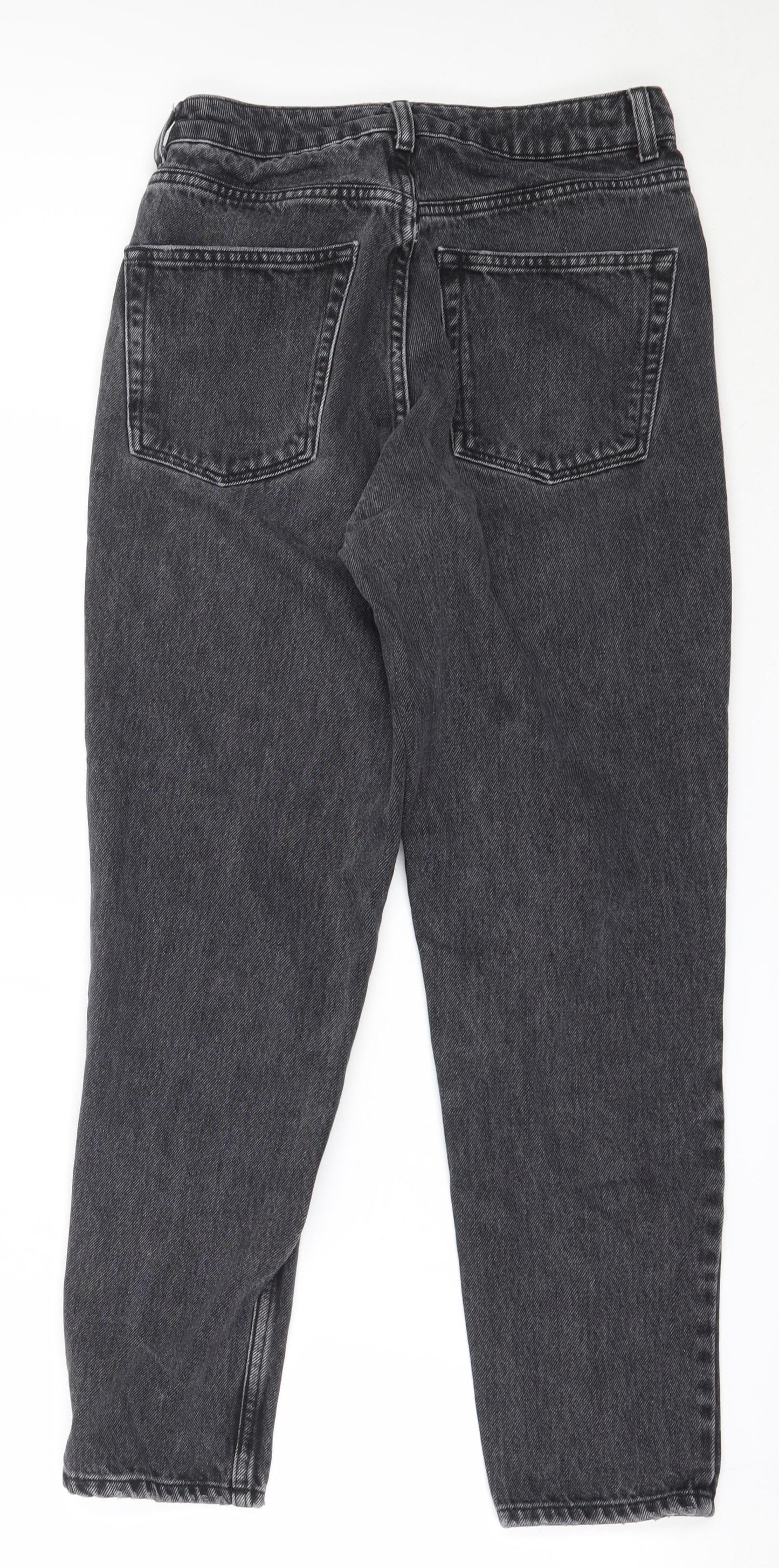 Topshop Womens Black  Cotton Mom Jeans Size 28 in L26.5 in Regular