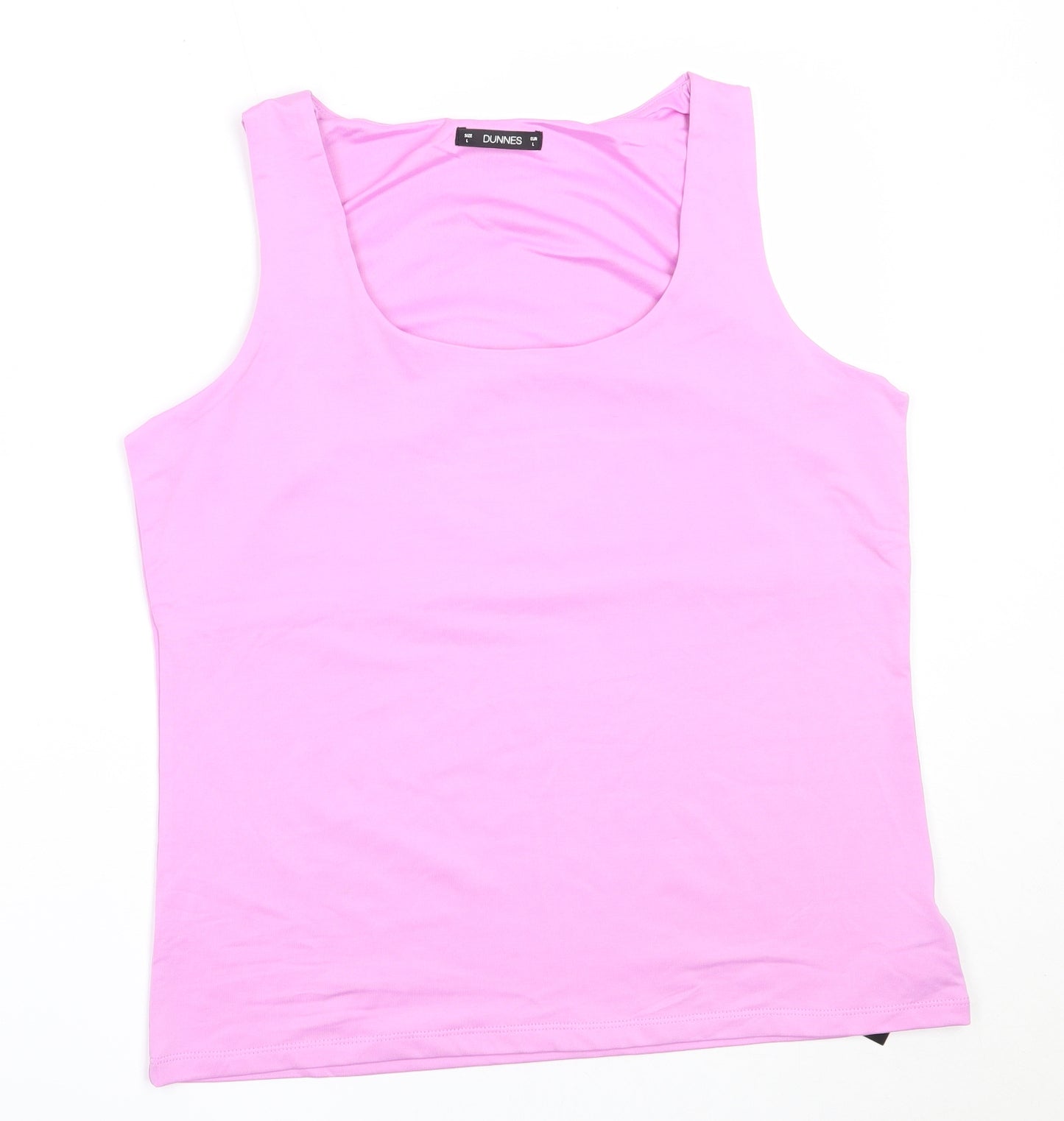 Dunnes Stores Womens Purple  Polyester Basic Tank Size L Round Neck