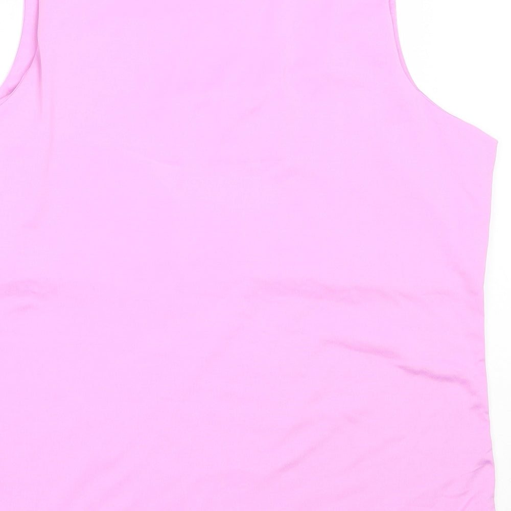 Dunnes Stores Womens Purple  Polyester Basic Tank Size L Round Neck