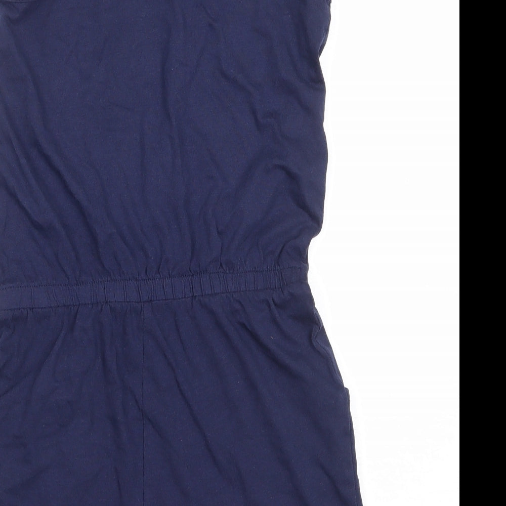 George Girls Blue  Cotton Playsuit One-Piece Size 9-10 Years
