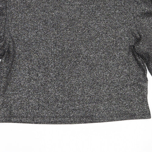 H&M Womens Black High Neck  Polyester Pullover Jumper Size L