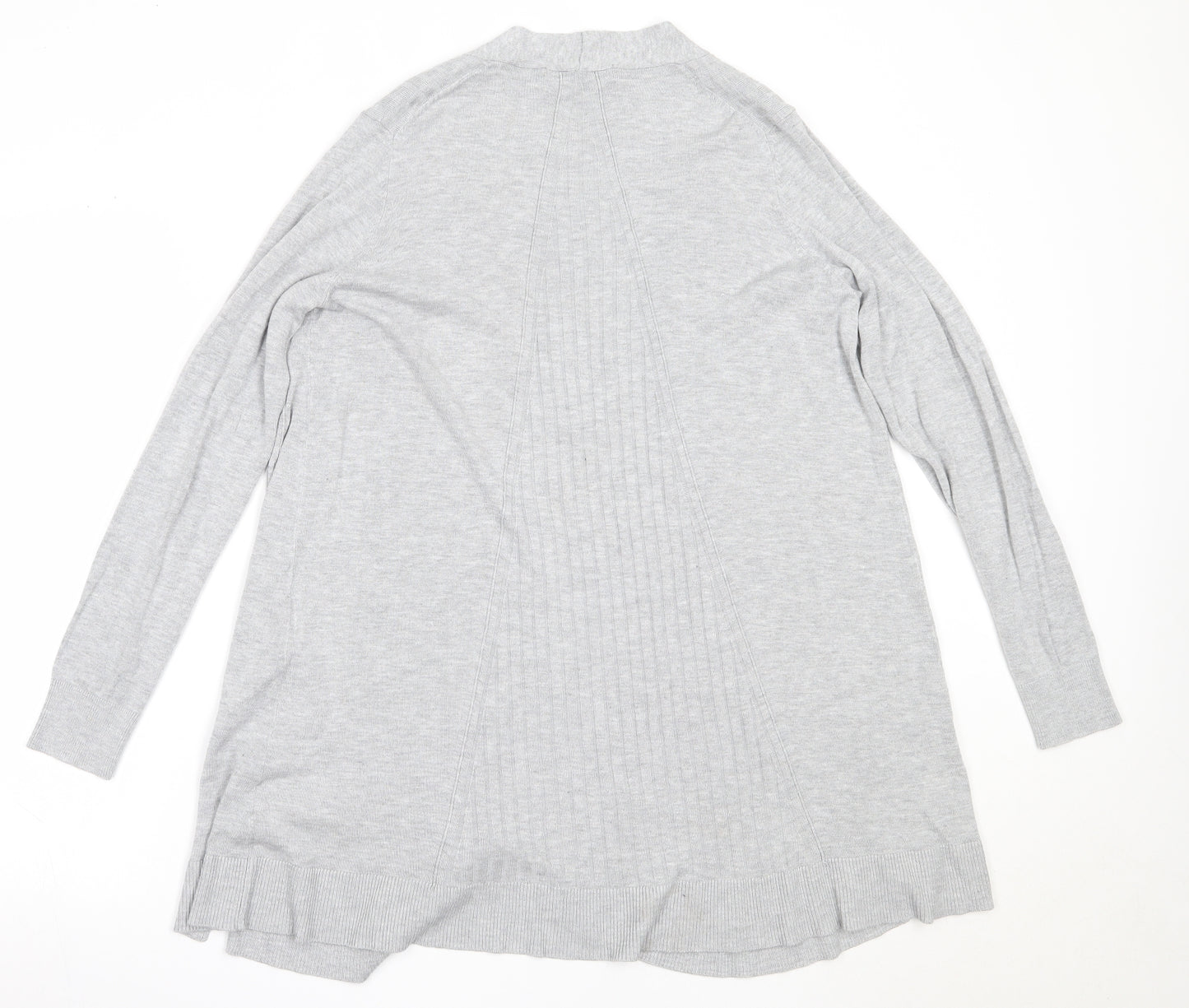 Marks and Spencer Womens Grey Round Neck  Viscose Cardigan Jumper Size M
