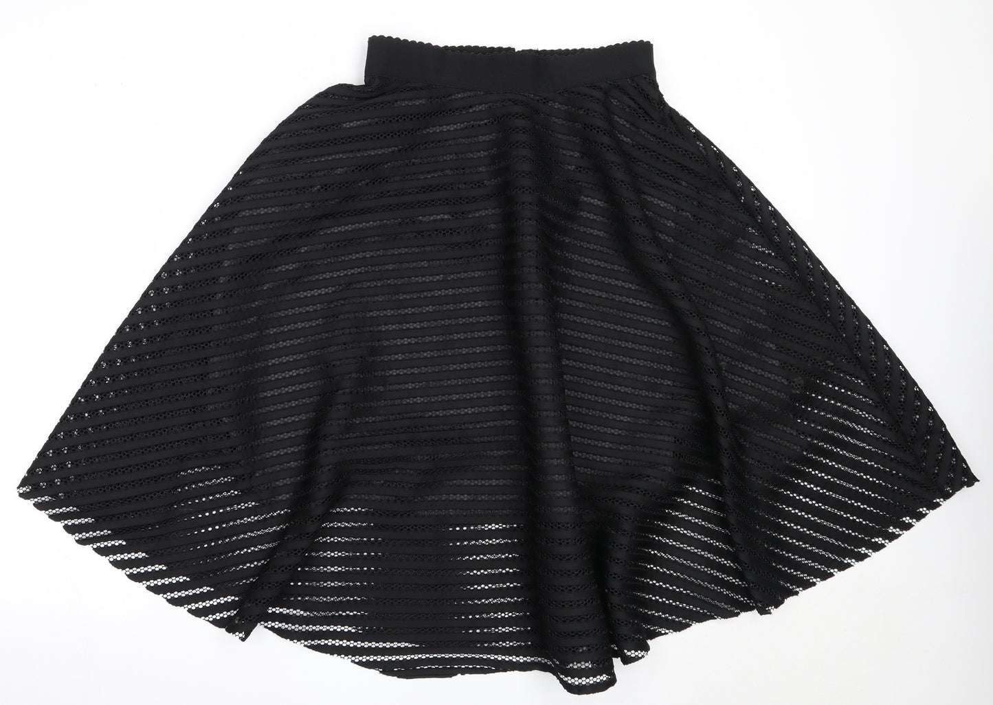 New Look Womens Black  Polyester Flare Skirt Size 12