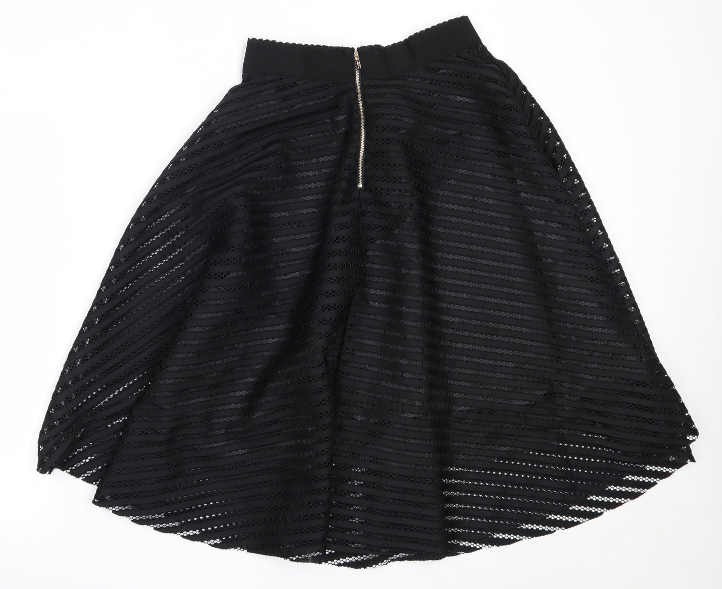 New Look Womens Black  Polyester Flare Skirt Size 12