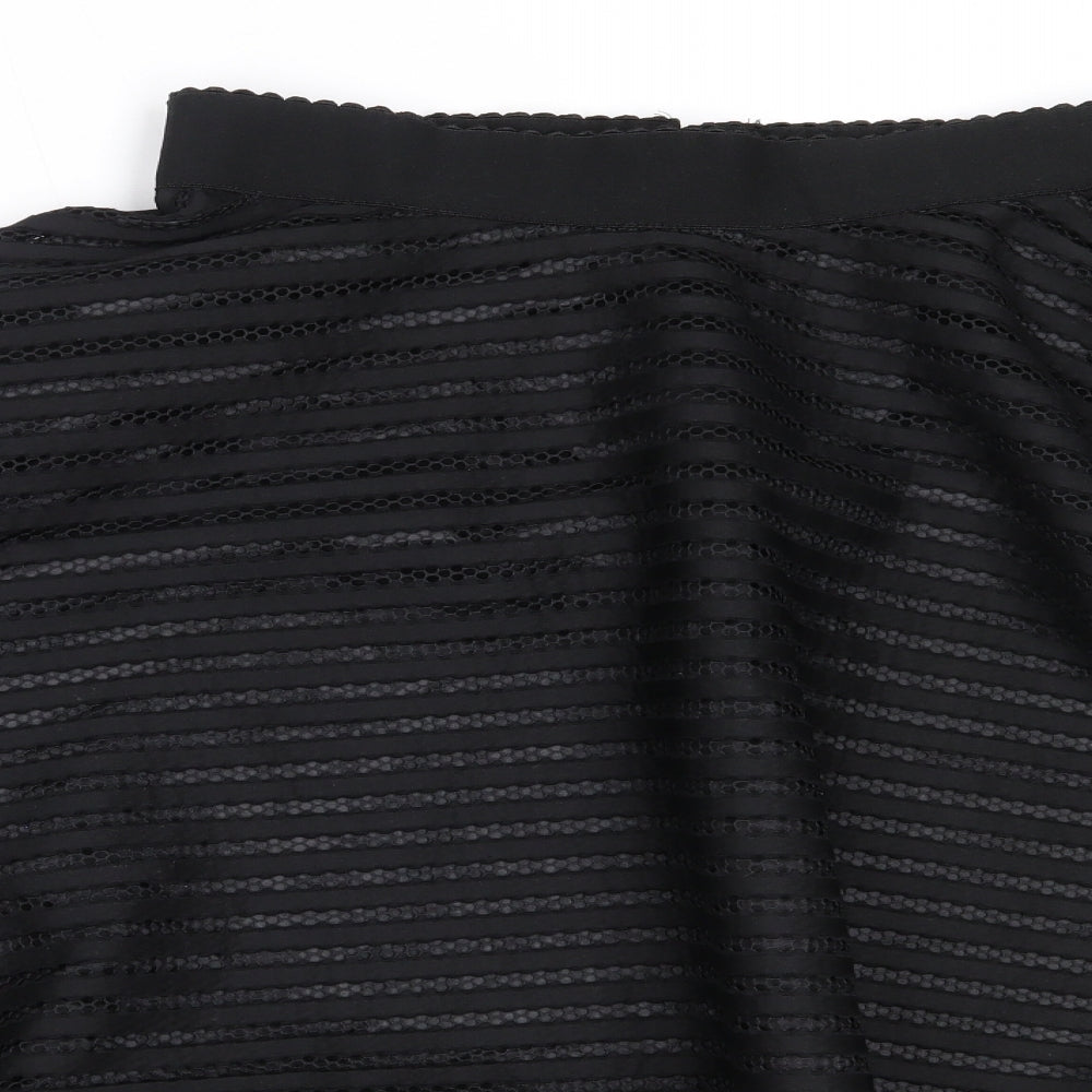 New Look Womens Black  Polyester Flare Skirt Size 12
