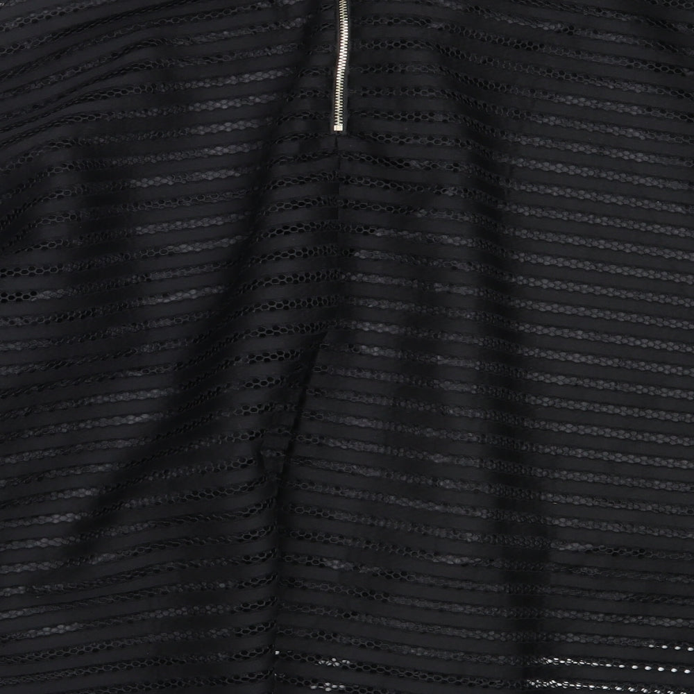New Look Womens Black  Polyester Flare Skirt Size 12