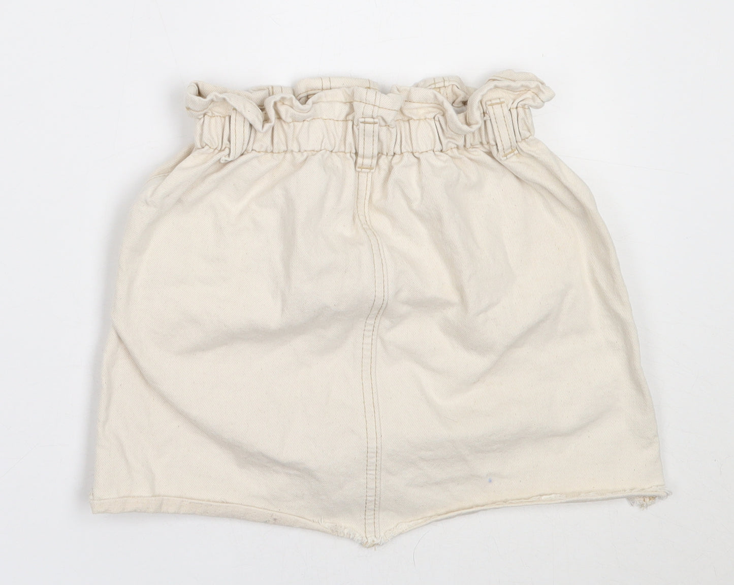 George Girls Ivory  Cotton Mini Skirt Size 8-9 Years  Regular
