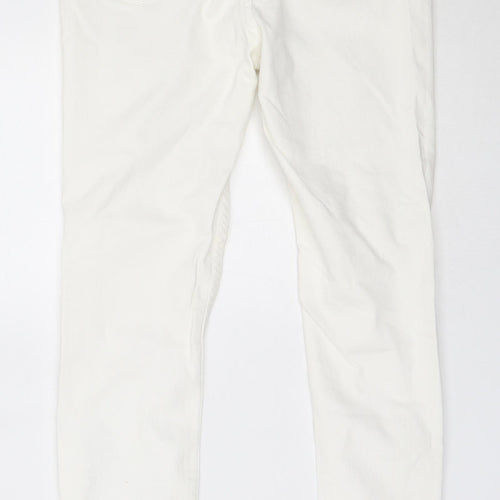 Pull&Bear Womens Ivory  Cotton Skinny Jeans Size 36 L27 in Regular