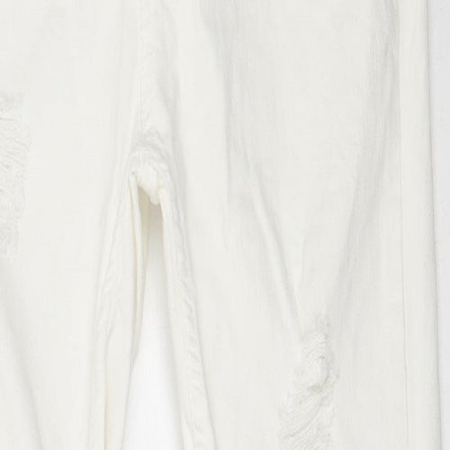 Pull&Bear Womens Ivory  Cotton Skinny Jeans Size 36 L27 in Regular