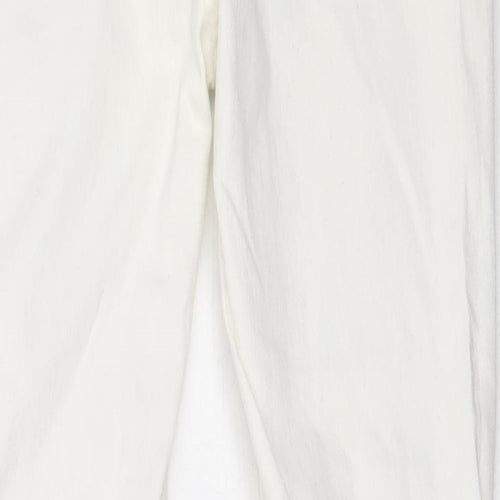 Pull&Bear Womens Ivory  Cotton Skinny Jeans Size 36 L27 in Regular