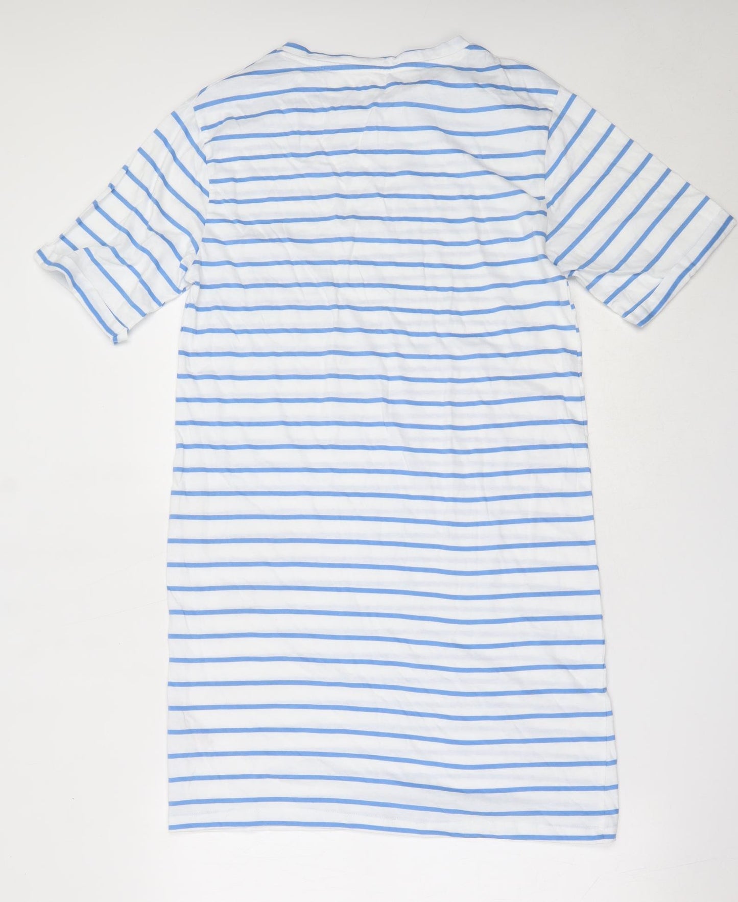 Dunnes Stores Womens White Striped Cotton Top Dress Size M