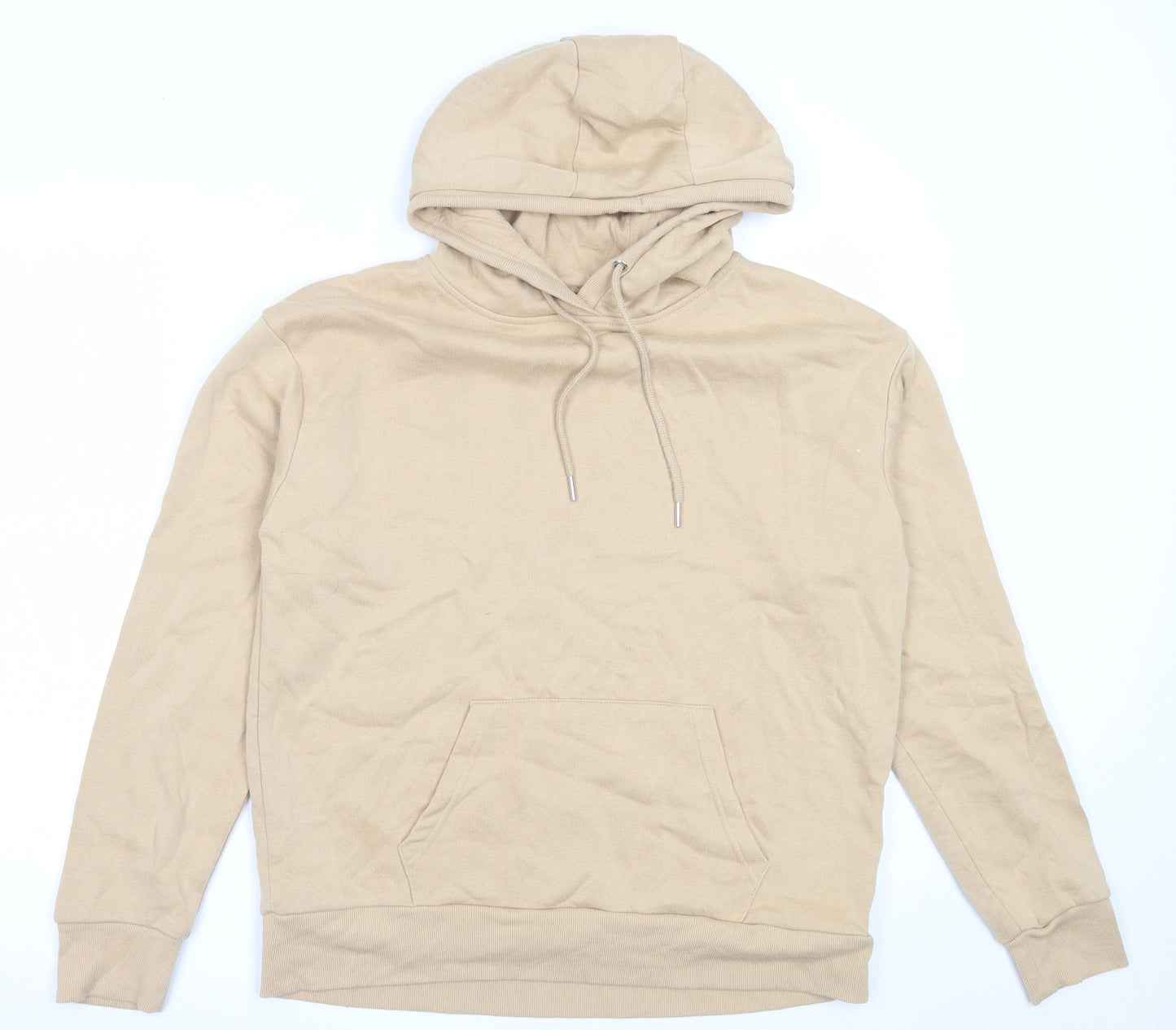 Primark Womens Beige  Cotton Pullover Hoodie Size M