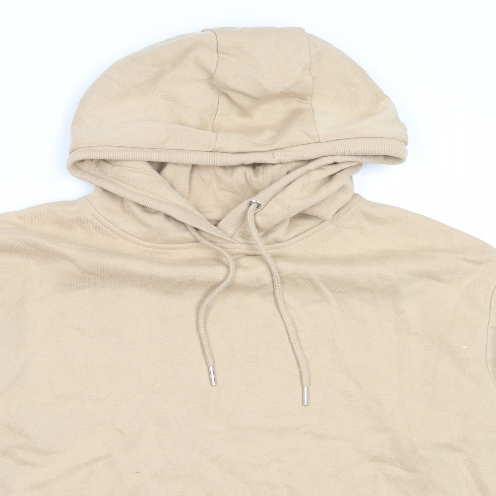 Primark Womens Beige  Cotton Pullover Hoodie Size M
