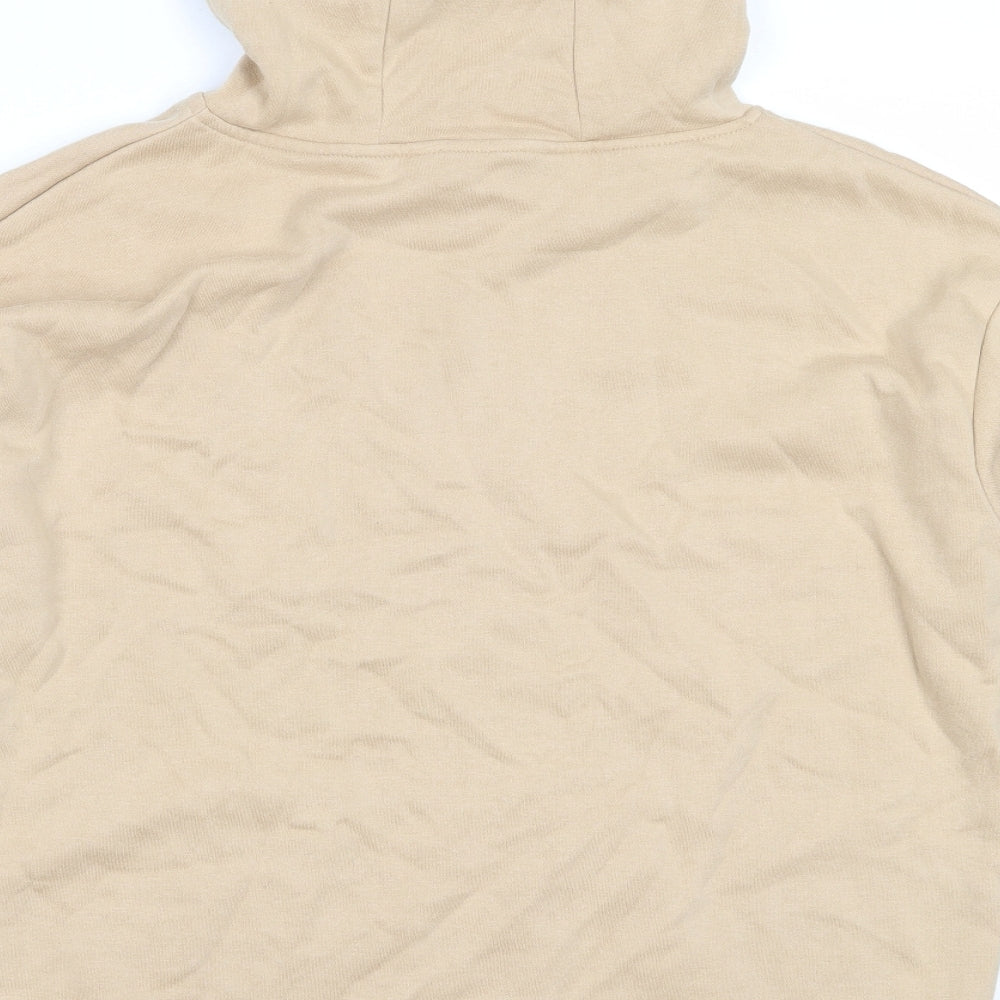 Primark Womens Beige  Cotton Pullover Hoodie Size M