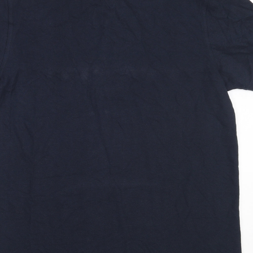 Soviet Mens Blue  Cotton  Polo Size L Collared