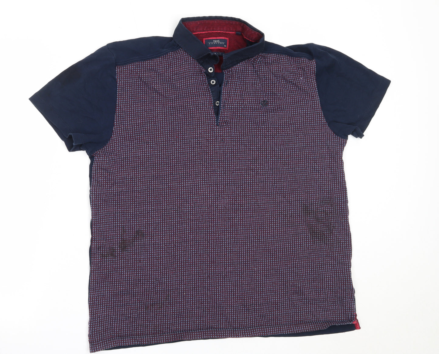 NEXT Mens Blue  Cotton  Polo Size XL Collared