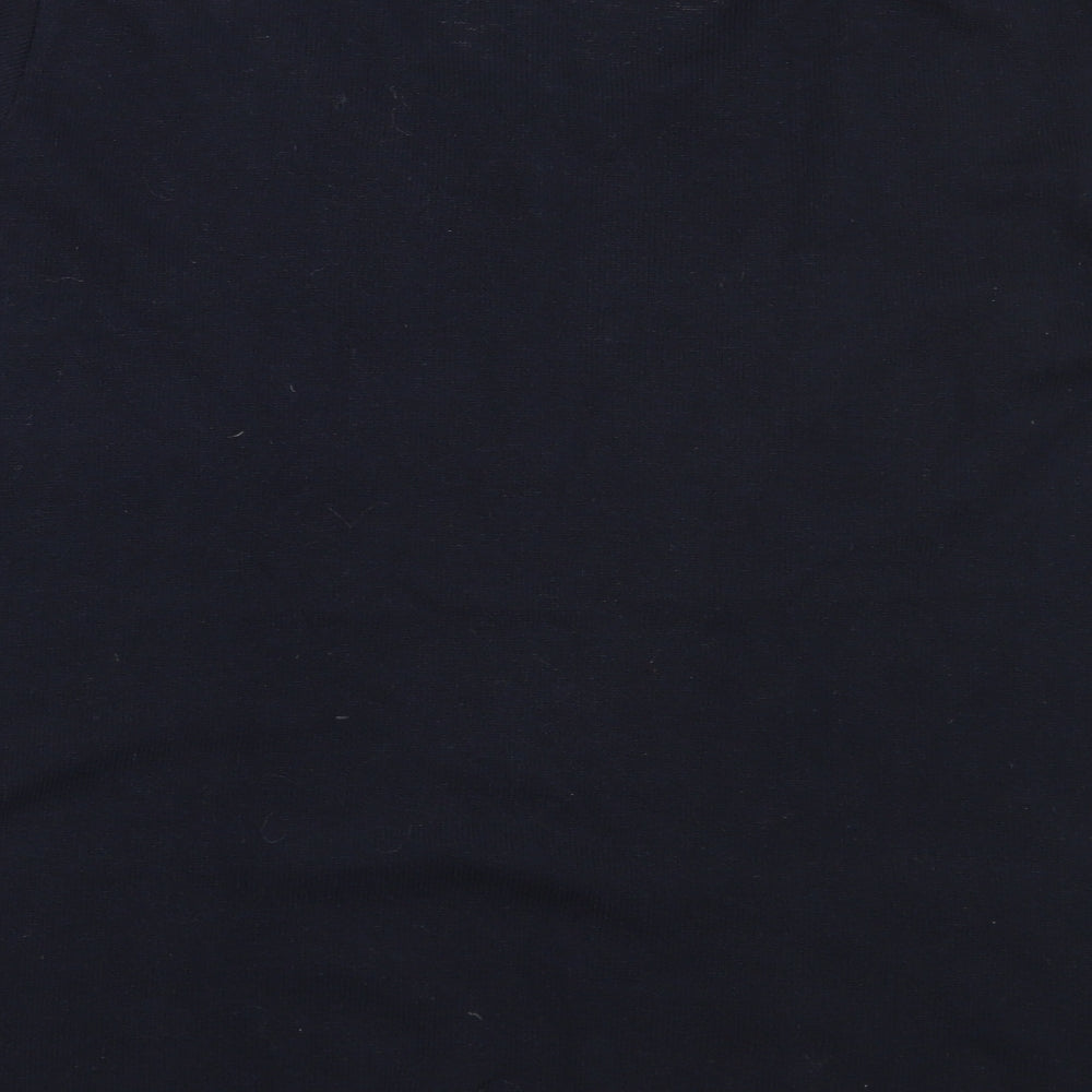 Afibel Womens Blue Round Neck  Acrylic Pullover Jumper Size 16
