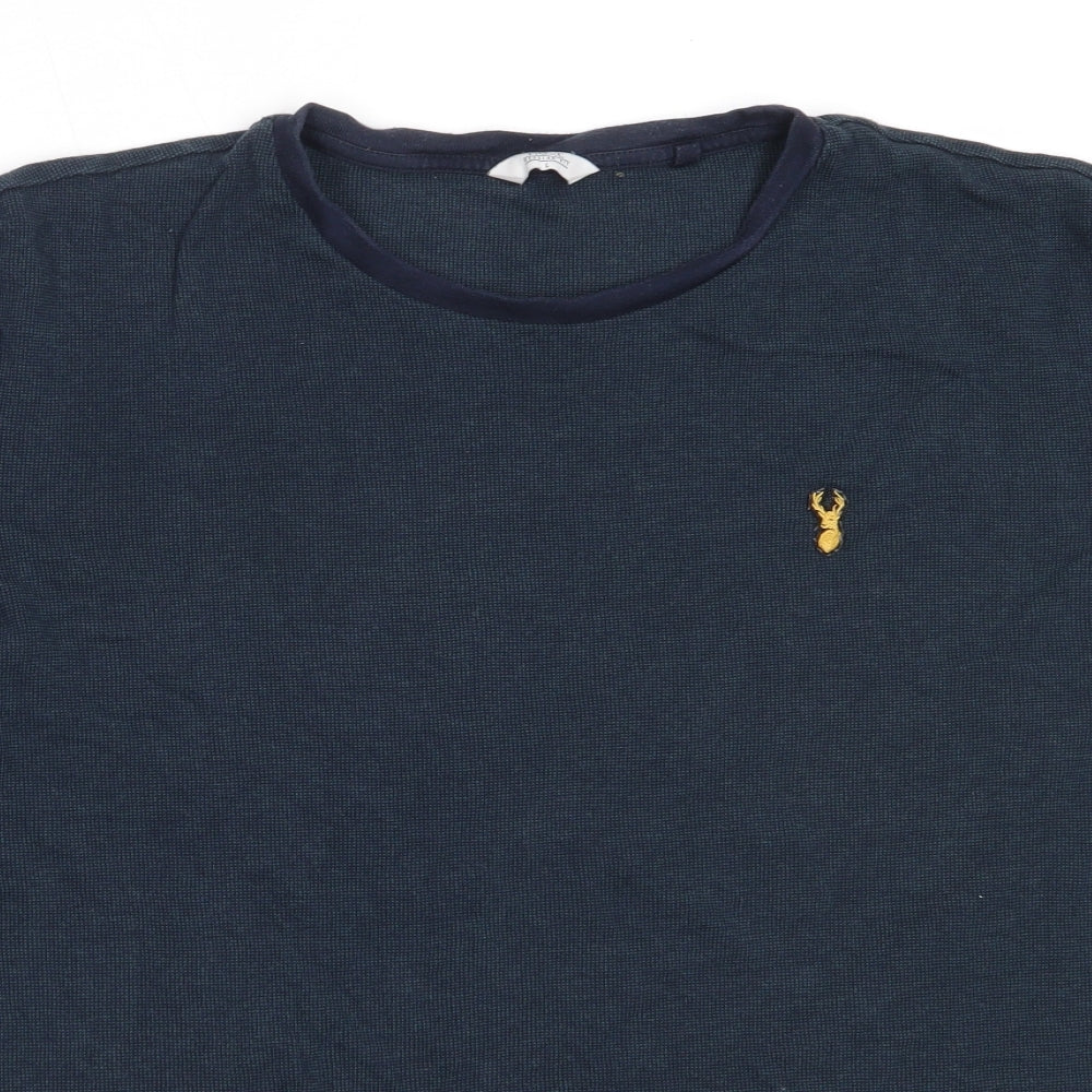 NEXT Mens Blue  Cotton  T-Shirt Size L Round Neck