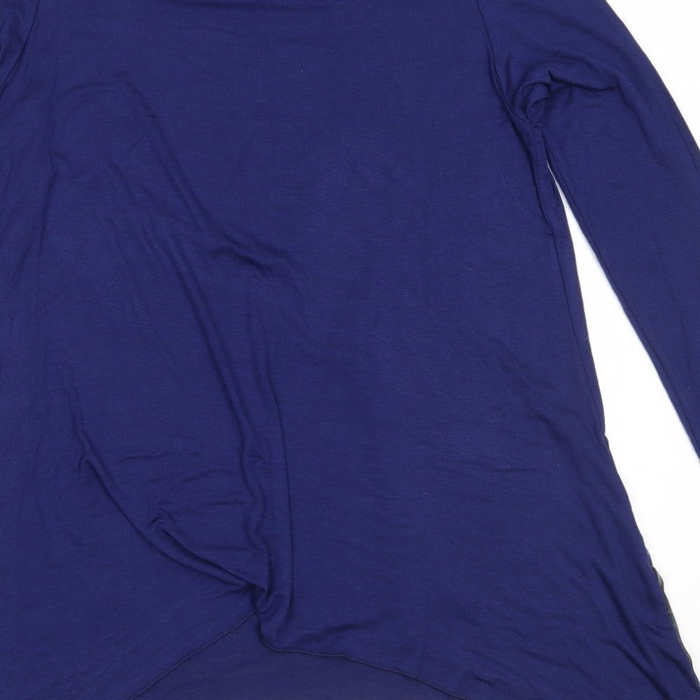 Klass Womens Blue  Viscose Tunic T-Shirt Size M Round Neck
