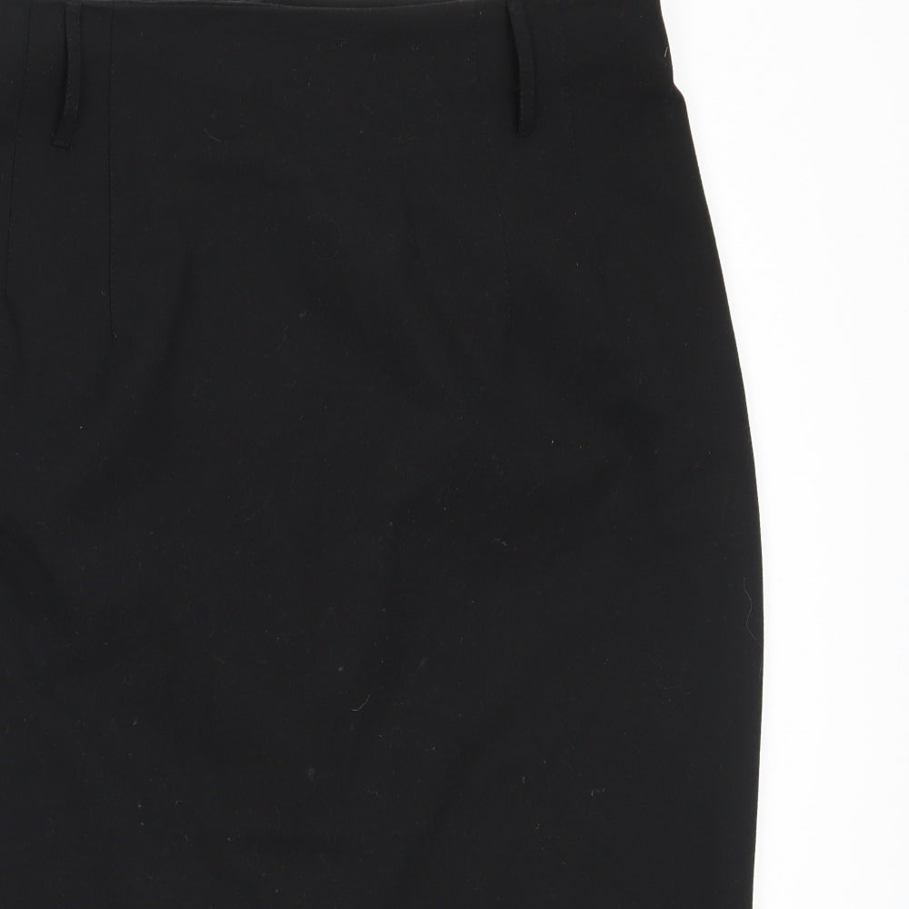 Marks and Spencer Womens Black  Polyester Straight & Pencil Skirt Size 16
