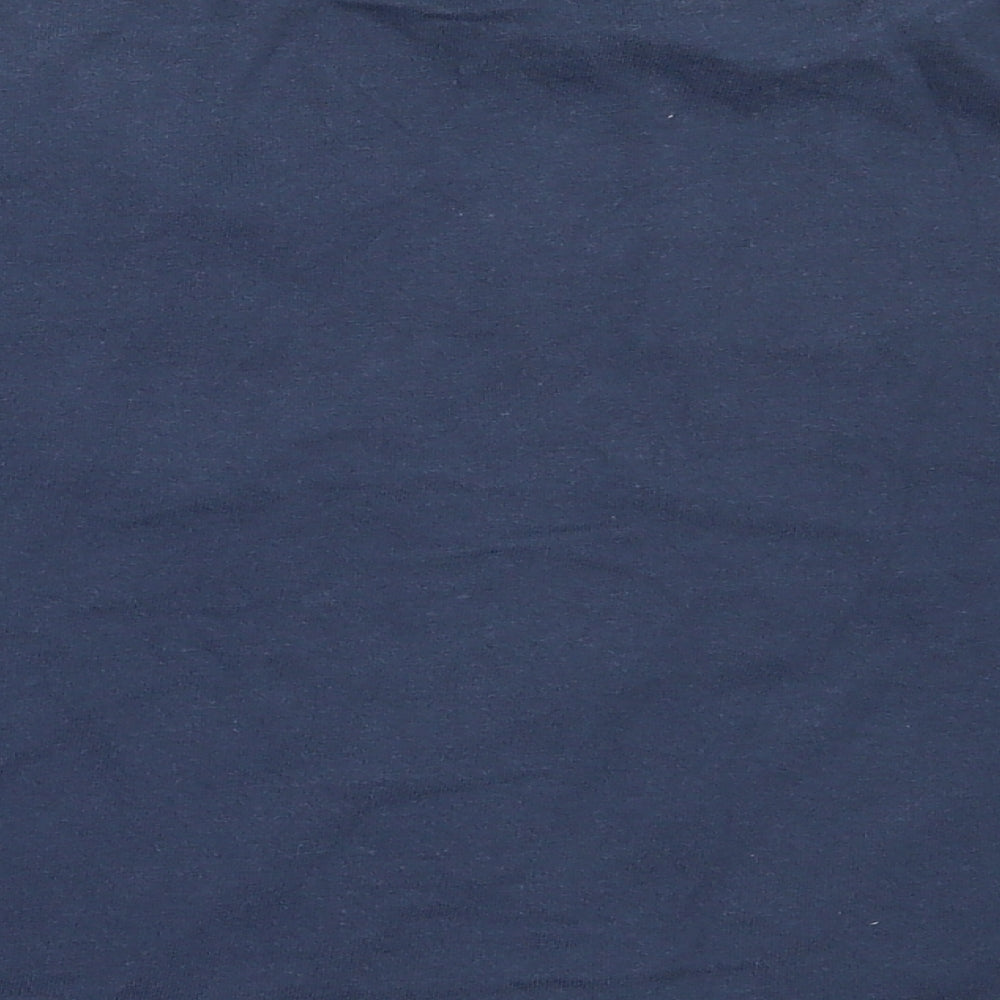 Primark Womens Blue  Cotton Cropped T-Shirt Size M Round Neck
